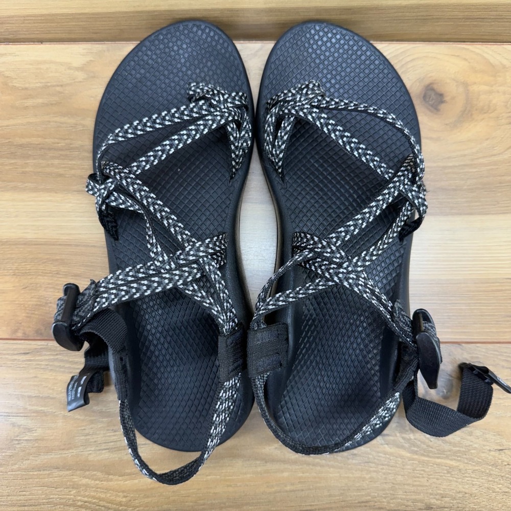 Chaco ZX2 Sport Sandals Womens 9 Black White Trail Outdoor Travel Walking - Picture 8 of 11